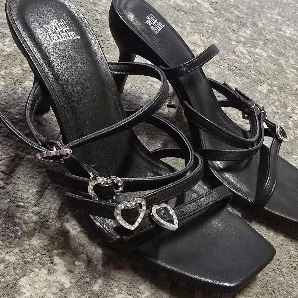 Wild fable black strappy heels